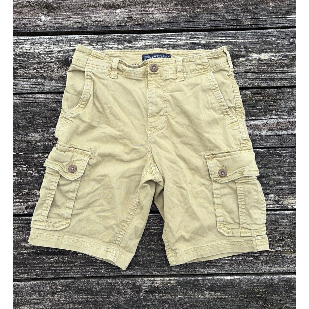 American Eagle Active Flex Classic Fit Khaki Y2K Skater Shorts Sz 30